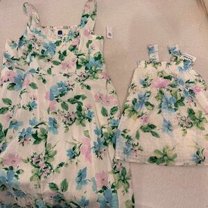 Old Navy Floral Midi Dress - Green, Blue, Pink